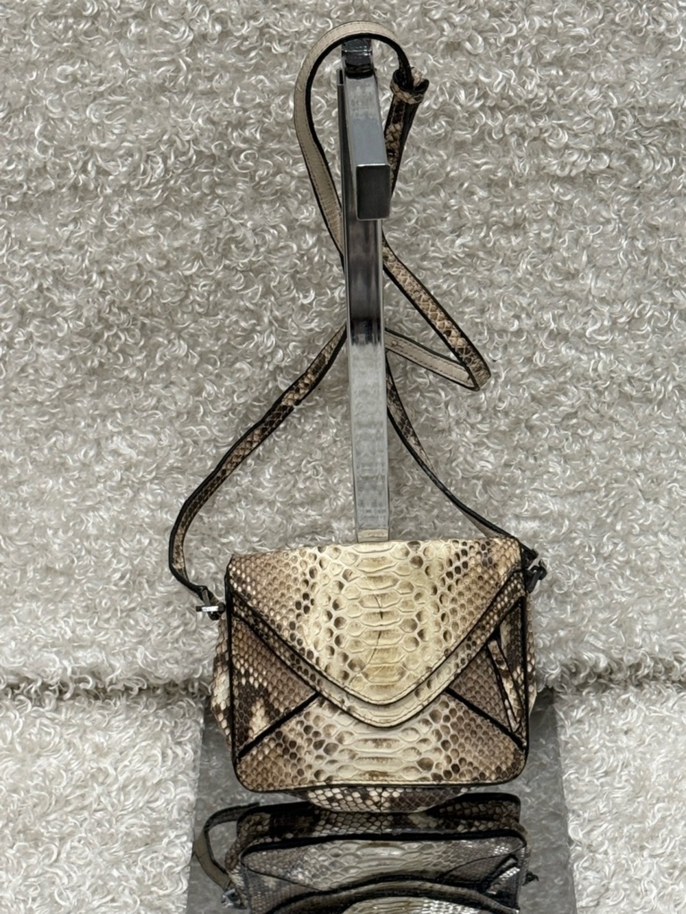 Boyy Snakeskin Embossed Crossbody Bag